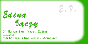 edina vaczy business card