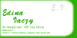 edina vaczy business card